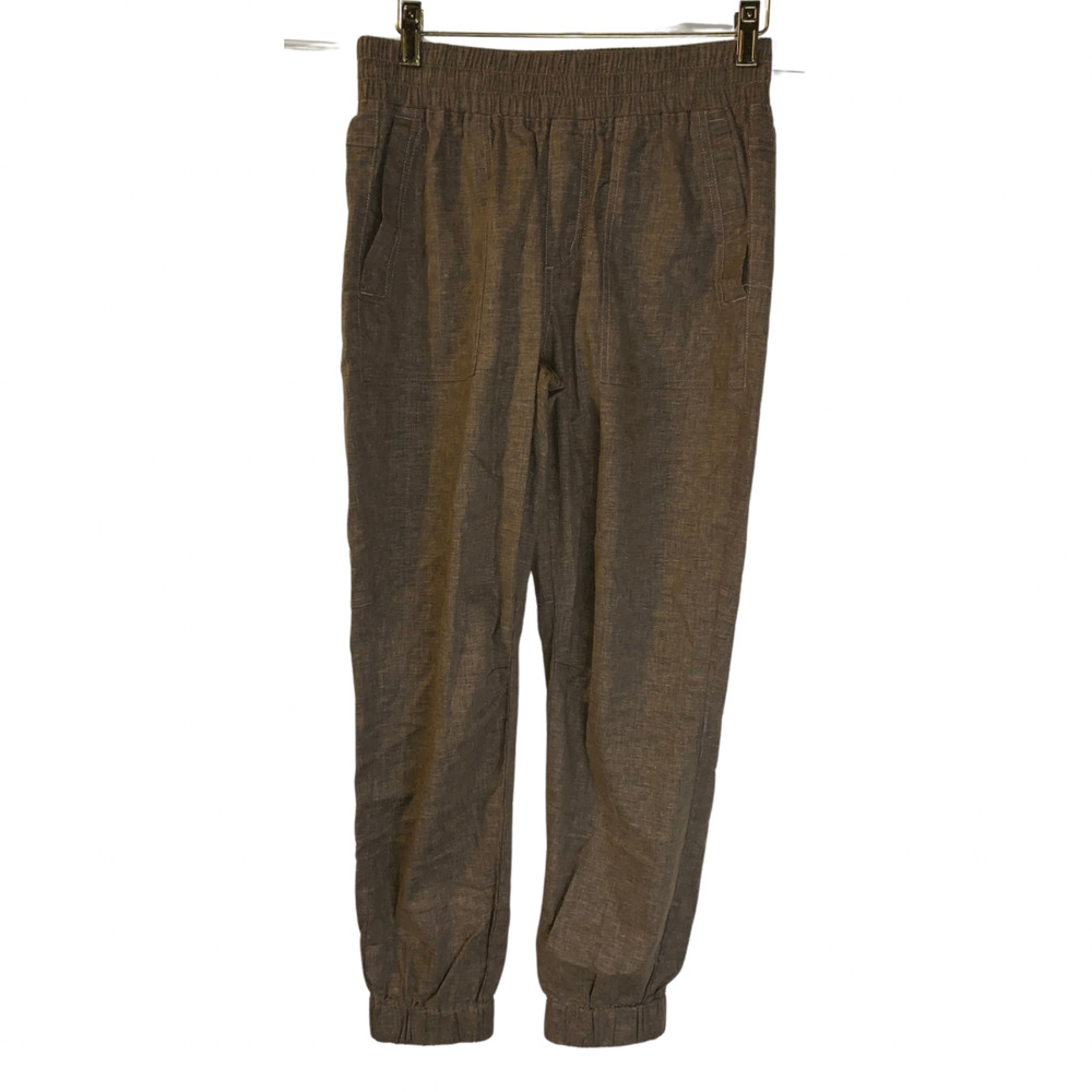 Prana Women's Mantra Joggers Pants Size XS Slate Green Hemp Stretch Travel